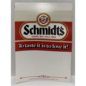 Schmidt Beer Sign Cardboard Store Advertising 20" X 16" Man Cave Bar Vtg Rare